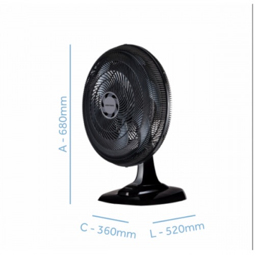 Ventilador de mesa 50 cm 6 pás 3 velocidades - Turbo 6 110V Ventilador de mesa 50 cm 6 pás 3 velocidades - Turbo 6 110V