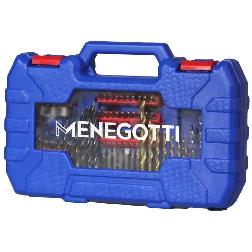 Jogo de brocas e bits com maleta 105 peças - 40870136 - Menegotti