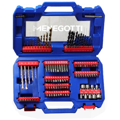 Jogo de brocas e bits com maleta 105 peças - 40870136 Jogo de brocas e bits com maleta 105 peças - 40870136