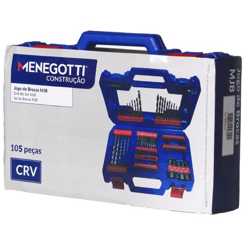 Jogo de brocas e bits com maleta 105 peças - 40870136 Jogo de brocas e bits com maleta 105 peças - 40870136