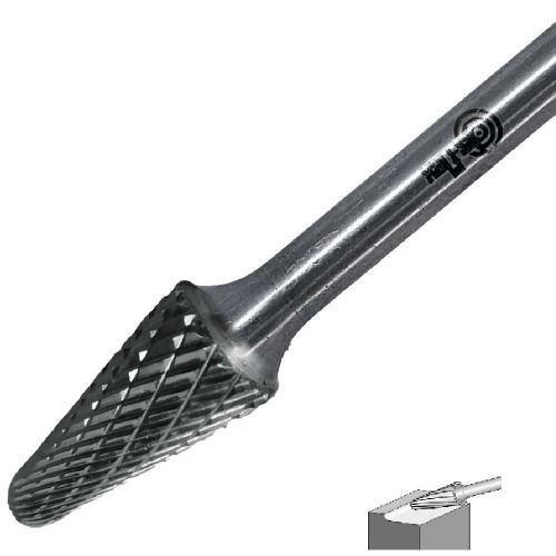 Lima rotativa endurecida c�nica redonda 12 x 28 mm haste 6 mm - 23.223