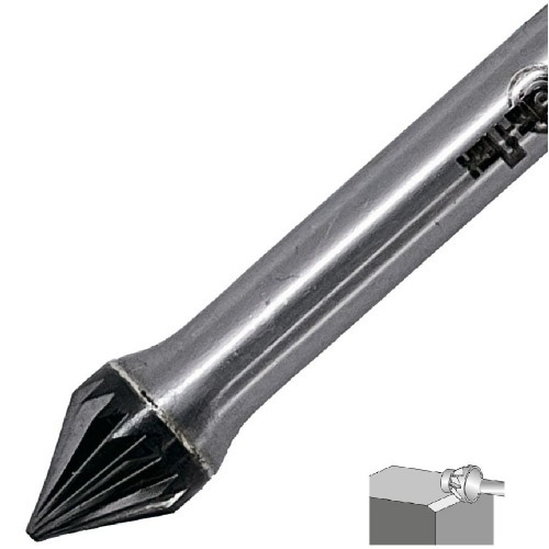 Lima rotativa endurecida c�nica 12 x 10 mm haste 6 mm - 23.277