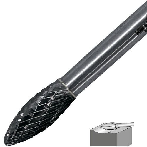 Lima rotativa endurecida em chama 12 x 32 mm haste 6 mm - 23.226 Lima rotativa endurecida em chama 12 x 32 mm haste 6 mm - 23.226