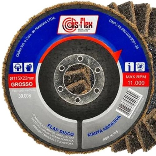 Disco flap abrasivo 4.1/2 Disco flap abrasivo 4.1/2