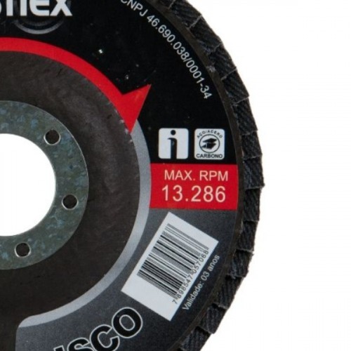 Disco de lixa flap-disc cônico 4.1/2 Disco de lixa flap-disc cônico 4.1/2