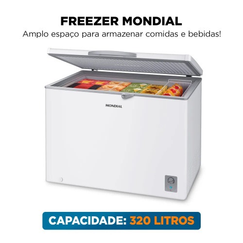 Freezer e Refrigerador Horizontal 308L branco - FHZ-01-W320  110V