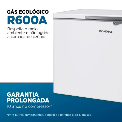 Freezer e Refrigerador Horizontal 308L branco - FHZ-01-W320  110V