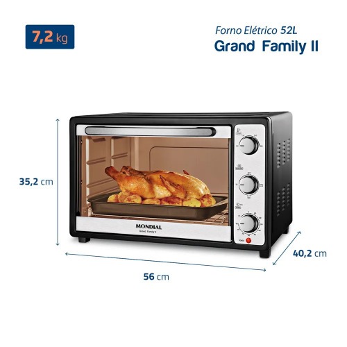 Forno eltrico 1800W 52 litros Grand Family II - FR-52-B  220V