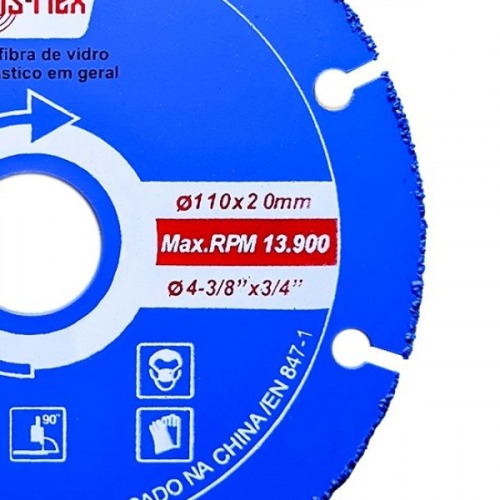 Disco de corte para madeira em tungst�nio 110 x 20 mm - 78.001