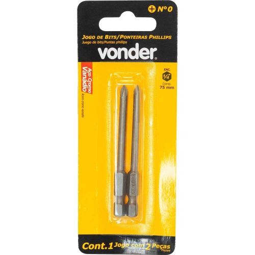Bits phillips encaixe 1/4