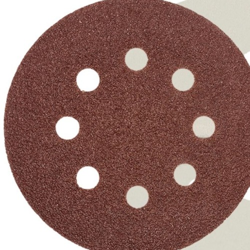 Disco de lixa com pluma 125 mm 8 furos gro 100 com 10 peas - 08.005