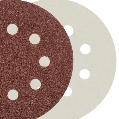 Disco de lixa com pluma 125 mm 8 furos gro 120 com 10 peas - 08.022