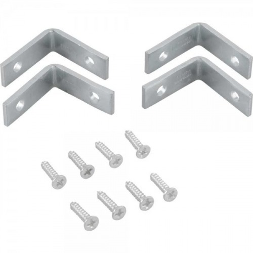 Cantoneira para cortina 3 x 3 cm zincada com 4 pe�as