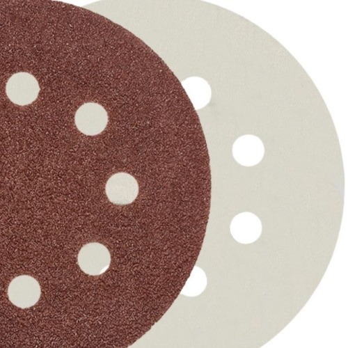 Disco de lixa com pluma 125 mm 8 furos gro 40 com 10 peas - 08.020