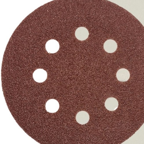 Disco de lixa com pluma 125 mm 8 furos gro 80 com 10 peas - 08.019
