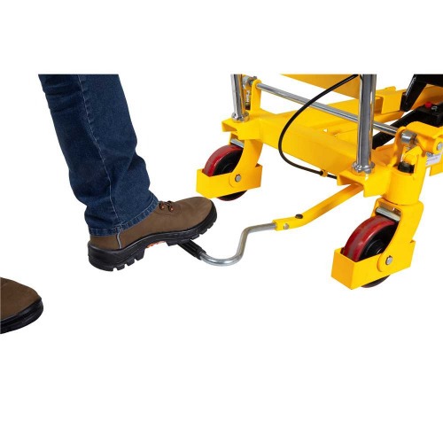 Mesa hidráulica pantográfica capacidade 1000kg com roda de PU - MPP 1000 Mesa hidráulica pantográfica capacidade 1000kg com roda de PU - MPP 1000