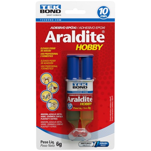 Cola epóxi Araldite hobby seringa 6 g	 Cola epóxi Araldite hobby seringa 6 g