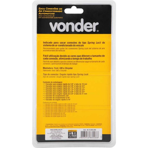 Conjuto saca conex�es de ar-condicionado 9 pe�as