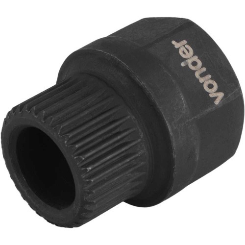 Soquete especial para polia de alternador sextavado 22 mm x estriado 33 dentes