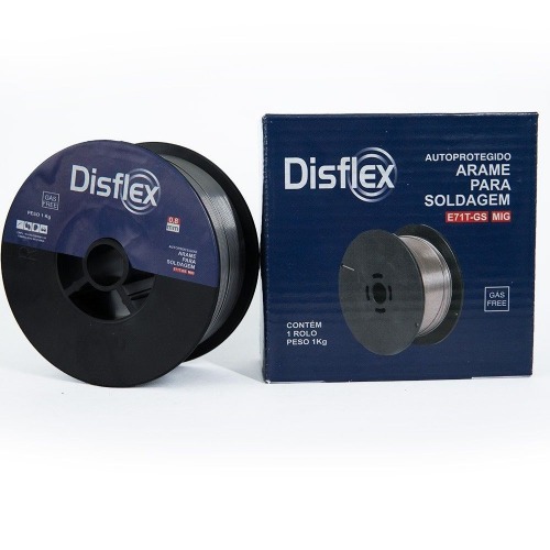 Arame para solda mig 0,8 mm rolo 1 kg uso sem gás - E71T-GS Arame para solda mig 0,8 mm rolo 1 kg uso sem gás - E71T-GS