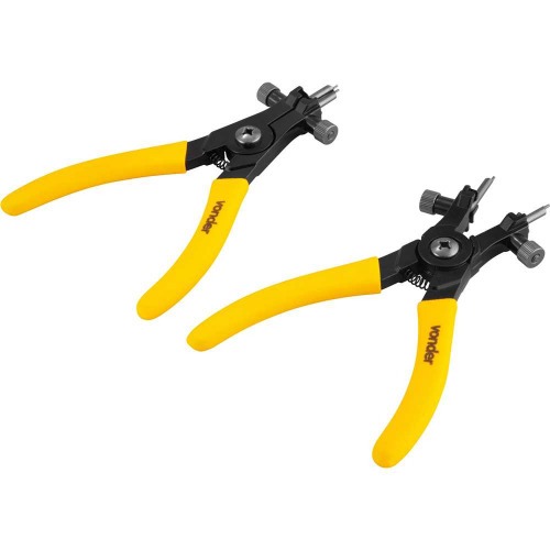 Kit 2 alicates para anis de reteno com 8 pontas intercambiveis