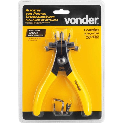 Kit 2 alicates para anis de reteno com 8 pontas intercambiveis