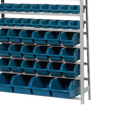 Estante metálica com 49 gavetas azul medidas diversas - EP49A Estante metálica com 49 gavetas azul medidas diversas - EP49A