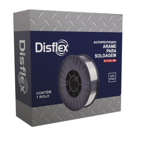 Arame para solda mig 1,0 mm rolo 5 kg uso sem gs - E71T-GS