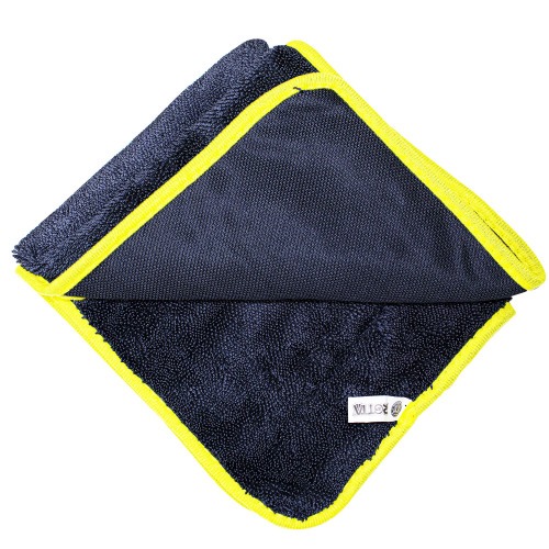 Toalha de microfibra para secagem automotiva 80 x 50 cm preto - 25237