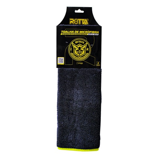 Toalha de microfibra para secagem automotiva 80 x 50 cm preto - 25237
