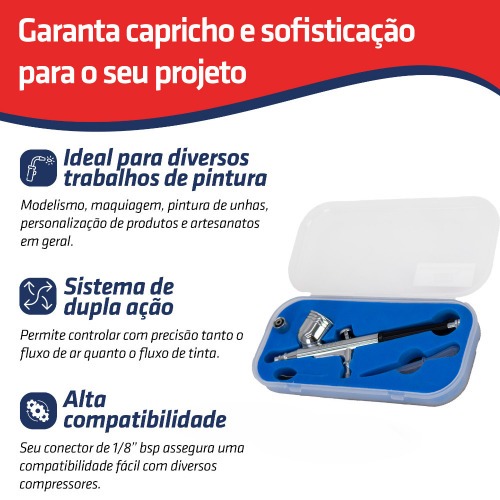 Aer�grafo de gravidade di�metro do bico 0,3 mm - P103