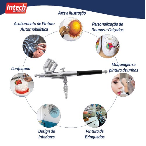 Aer�grafo de gravidade di�metro do bico 0,3 mm - P103
