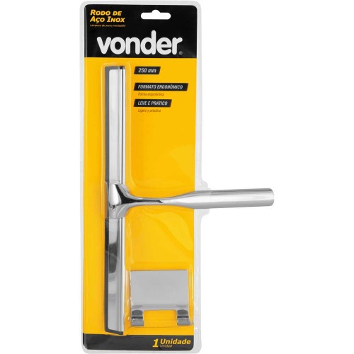 Rodo de a�o inox 250 mm com suporte para fixa��o