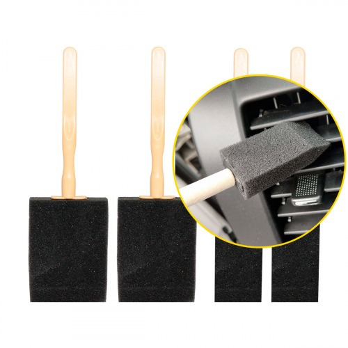 Jogo de pincis espuma para limpeza do difusor de ar automotivo com 4 peas - 100653