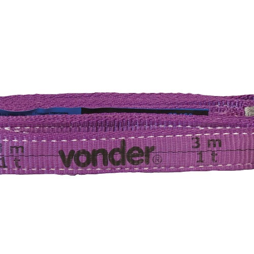 Cinta plana para elevação de carga até 1 tonelada 3 metros Cinta plana para elevação de carga até 1 tonelada 3 metros