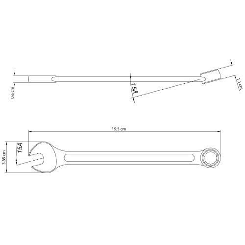 Chave combinada de 16 mm em a�o especial 
