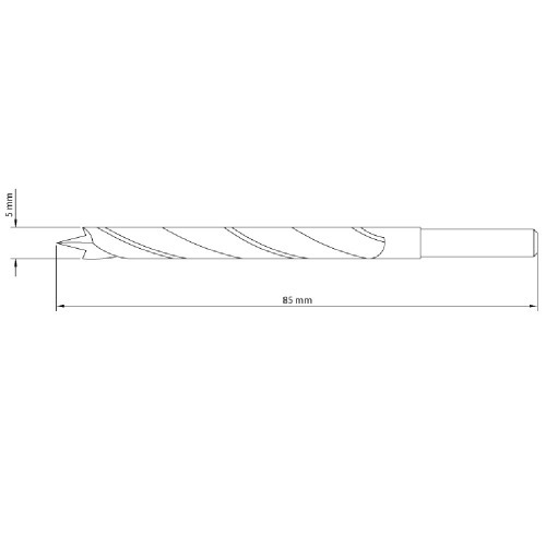 Broca de wídea para concreto 5 mm din8039 - 43142/105 Broca de wídea para concreto 5 mm din8039 - 43142/105