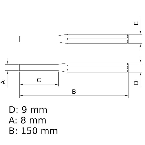 Saca-pinos paralelo 4 mm - 44471104 Saca-pinos paralelo 4 mm - 44471104
