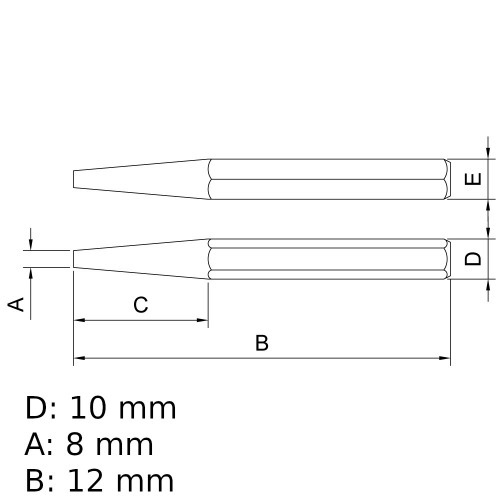 Saca-pinos cnico 5 mm - 44470/105