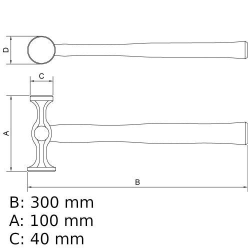 Martelo chapeador face plana 310 gramas - 40471/000 Martelo chapeador face plana 310 gramas - 40471/000