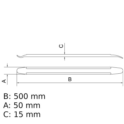 Espátula chata para pneus 20 Espátula chata para pneus 20