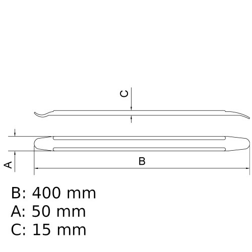 Espátula chata para pneus 16 Espátula chata para pneus 16