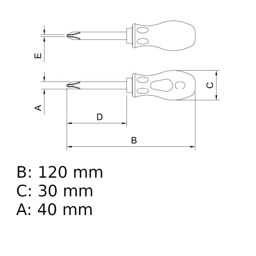 Chave phillips toco 1/4 x 1.1/2