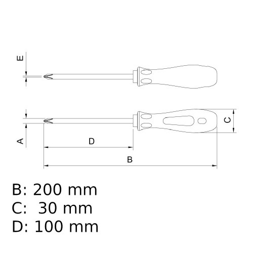 Chave phillips 3/16 x 4