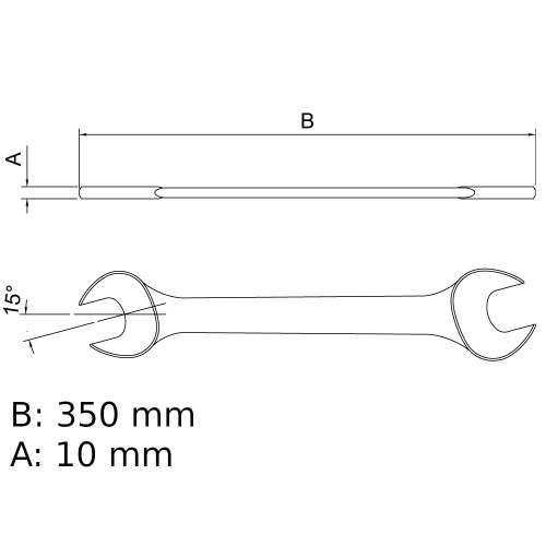 Chave fixa 36 x 41 mm a�o cromo van�dio - 44610/117