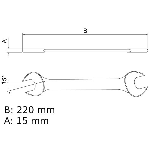 Chave fixa 3/8 x 7/16