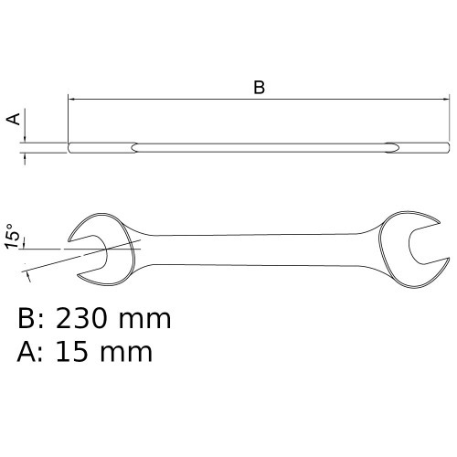 Chave fixa 1/2 x 9/16