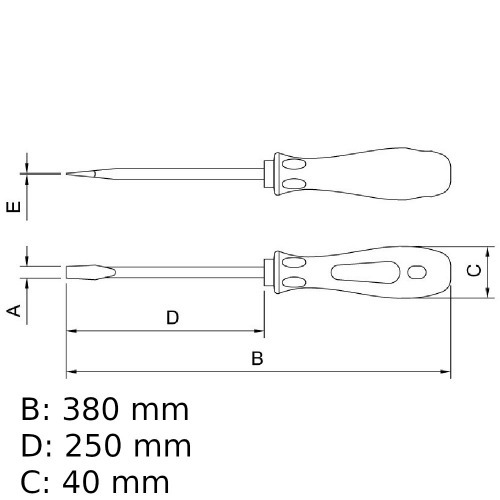 Chave de fenda 5/16 x 10