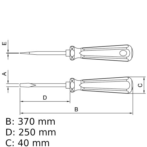 Chave de fenda 5/16 x 10