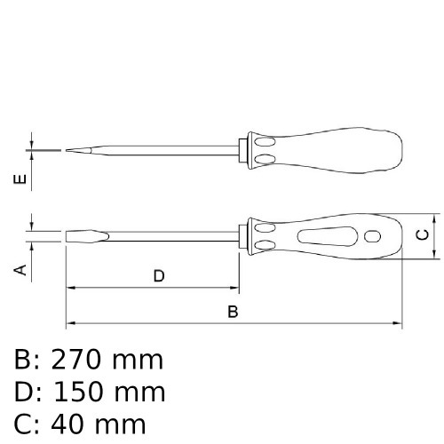 Chave de fenda 3/8 x 6